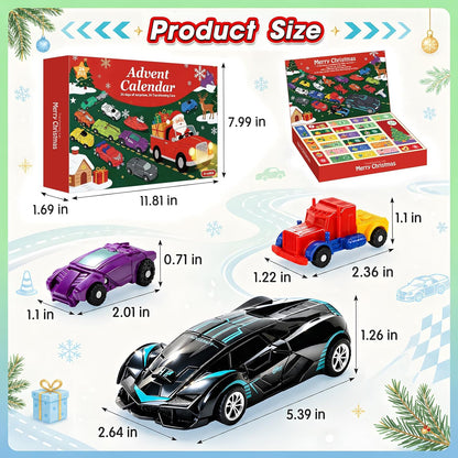 日英美直送 Mini Transforming Cars Robot Toys Advent Calendar 聖誕倒數日曆 兒童款 聖誕快樂特輯 不參與$900免運 滿$900可加$25免運到順豐站/智能櫃 Christmas Advent Calendars 2026