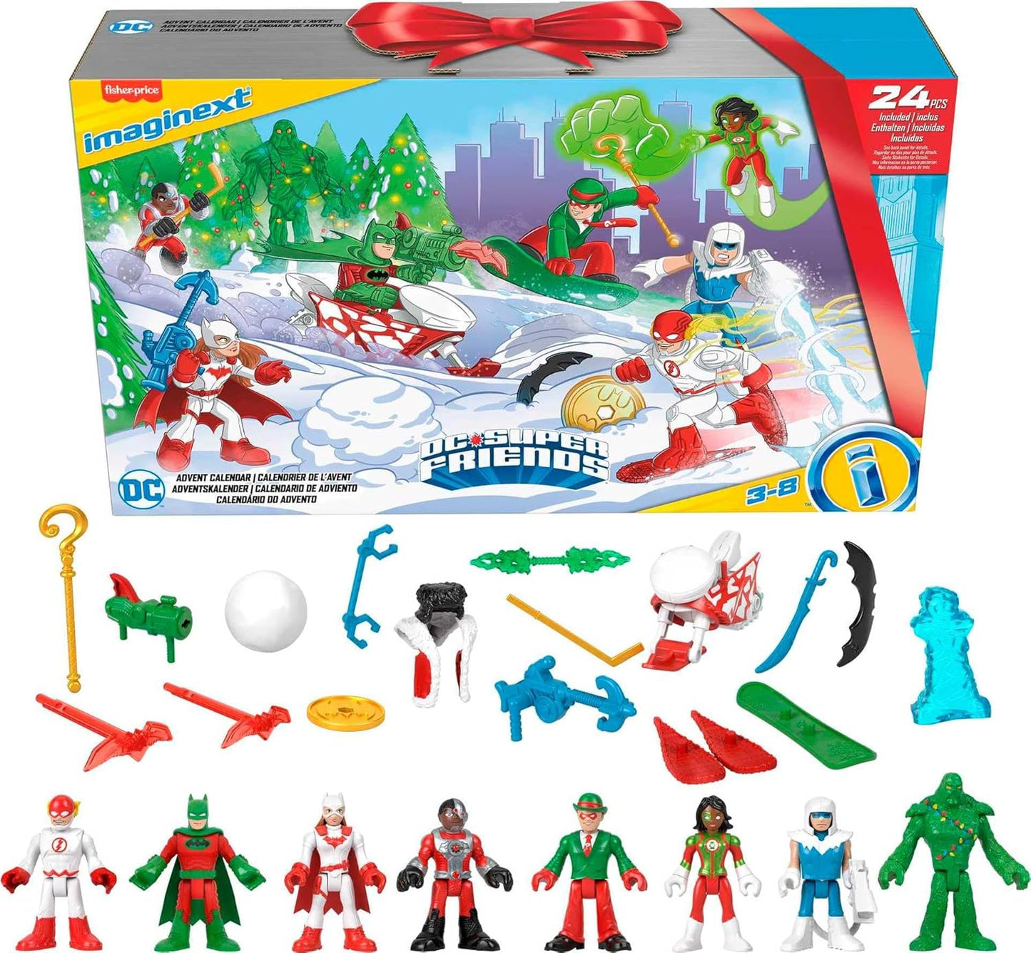 英美直送 Fisher-Price Imaginext DC Super Friends 聖誕倒數日曆 兒童款 聖誕快樂特輯 聖誕倒數日曆A 不參與$900免運 滿$900可加$25免運 Christmas Advent Calendars 2025