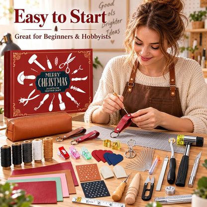 日英美直送 MOVINPE Leather Crafting Kit Advent Calendar 聖誕倒數日曆 大人款/兒童款 聖誕快樂特輯 不參與$900免運 滿$900可加$25免運到順豐站/智能櫃 Christmas Advent Calendars 2026