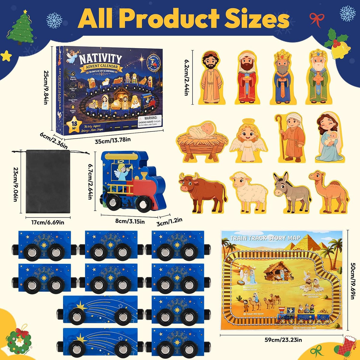 日英美直送 Wooden Nativity Train Advent Calendar 聖誕倒數日曆 兒童款 聖誕快樂特輯 不參與$900免運 滿$900可加$25免運到順豐站/智能櫃 Christmas Advent Calendars 2026