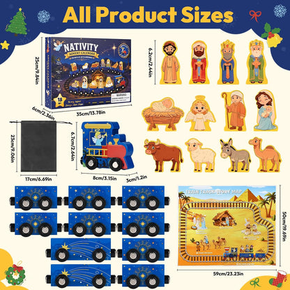 日英美直送 Wooden Nativity Train Advent Calendar 聖誕倒數日曆 兒童款 聖誕快樂特輯 不參與$900免運 滿$900可加$25免運到順豐站/智能櫃 Christmas Advent Calendars 2026