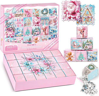 英美直送 Jigsaw Puzzles Pink Xmas 聖誕倒數日曆 大人款/兒童款 聖誕快樂特輯 聖誕倒數日曆A 不參與$900免運 滿$900可加$25免運 Christmas Advent Calendars 2025