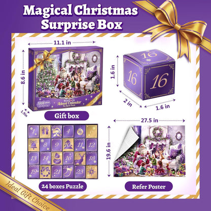 英美直送 Jigsaw Puzzles Purple Xmas 聖誕倒數日曆 大人款/兒童款 聖誕快樂特輯 聖誕倒數日曆A 不參與$900免運 滿$900可加$25免運 Christmas Advent Calendars 2025