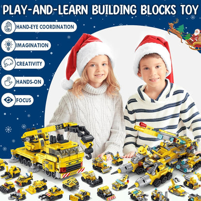 英美直送 STEM Construction Vehicles Building Blocks 聖誕倒數日曆 兒童款 聖誕快樂特輯 聖誕倒數日曆A 不參與$900免運 滿$900可加$25免運 Christmas Advent Calendars 2025