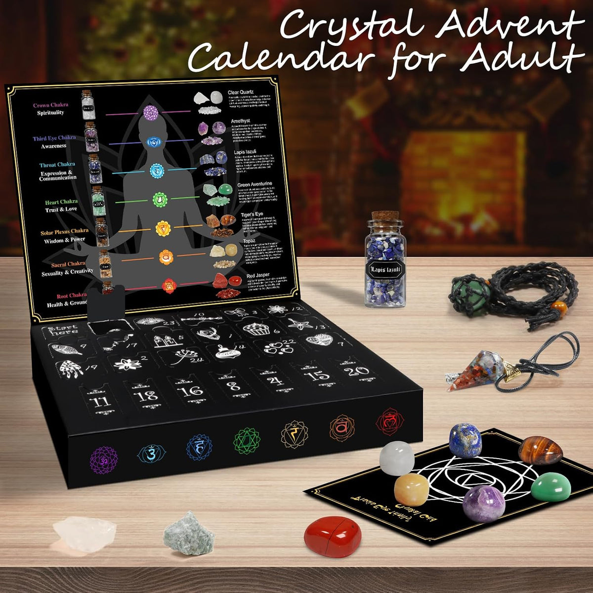 日英美直送 Healing Crystal Natural Gemstone Advent Calendar 聖誕倒數日曆 大人款 聖誕快樂特輯 不參與$900免運 滿$900可加$25免運到順豐站/智能櫃 Christmas Advent Calendars 2026