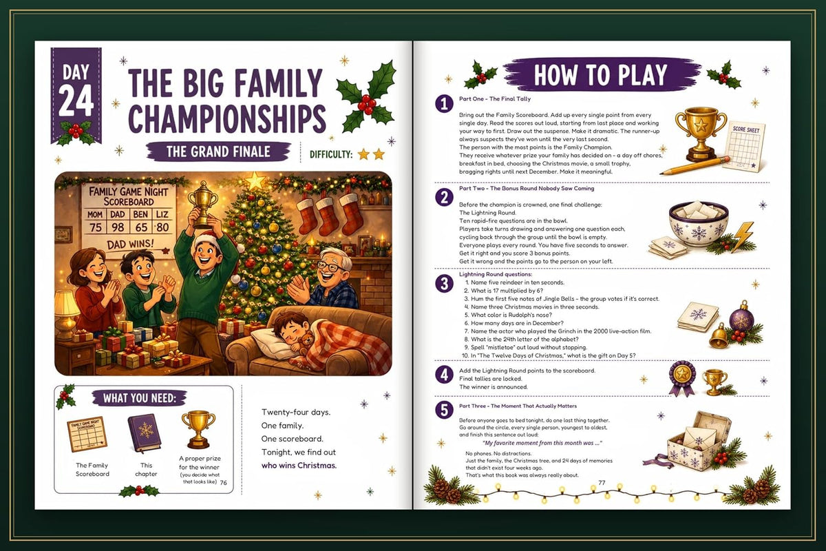 日英美直送 Family Games Competitions Book Advent Calendar 聖誕倒數日曆 大人款/兒童款 聖誕快樂特輯 不參與$900免運 滿$900可加$25免運到順豐站/智能櫃 Christmas Advent Calendars 2026