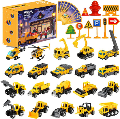 英美直送 Construction Car Toys with Electric Drill DIY Assembly Building STEM Toys 聖誕倒數日曆 兒童款 聖誕快樂特輯 聖誕倒數日曆A 不參與$900免運 滿$900可加$25免運 Christmas Advent Calendars 2025