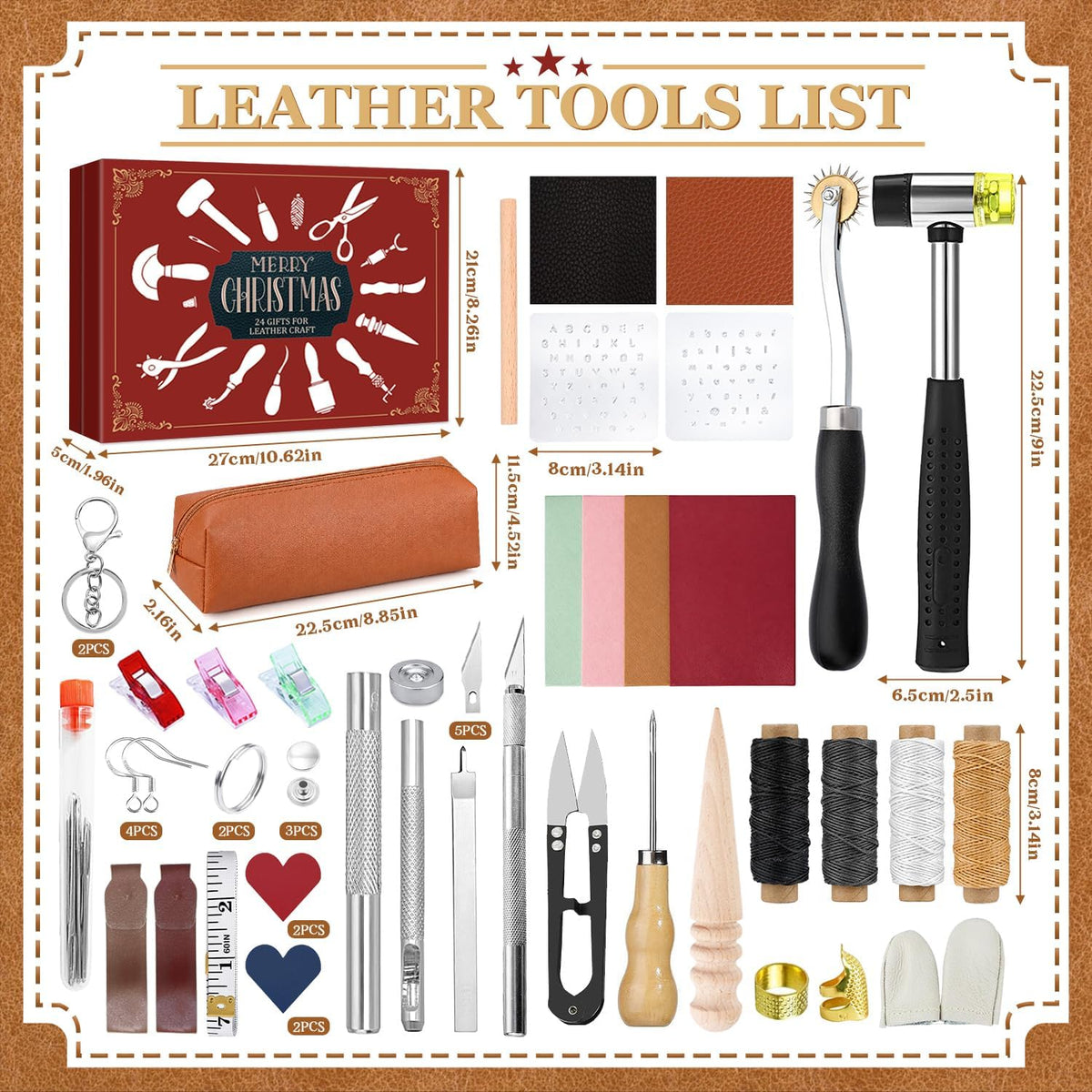 日英美直送 MOVINPE Leather Crafting Kit Advent Calendar 聖誕倒數日曆 大人款/兒童款 聖誕快樂特輯 不參與$900免運 滿$900可加$25免運到順豐站/智能櫃 Christmas Advent Calendars 2026