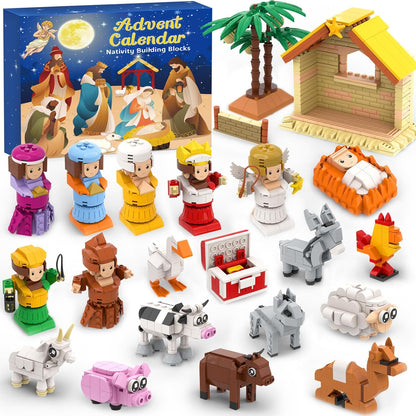 英美直送 Nativity Building Blocks Set 聖誕倒數日曆 兒童款 聖誕快樂特輯 聖誕倒數日曆A 不參與$900免運 滿$900可加$25免運 Christmas Advent Calendars 2025