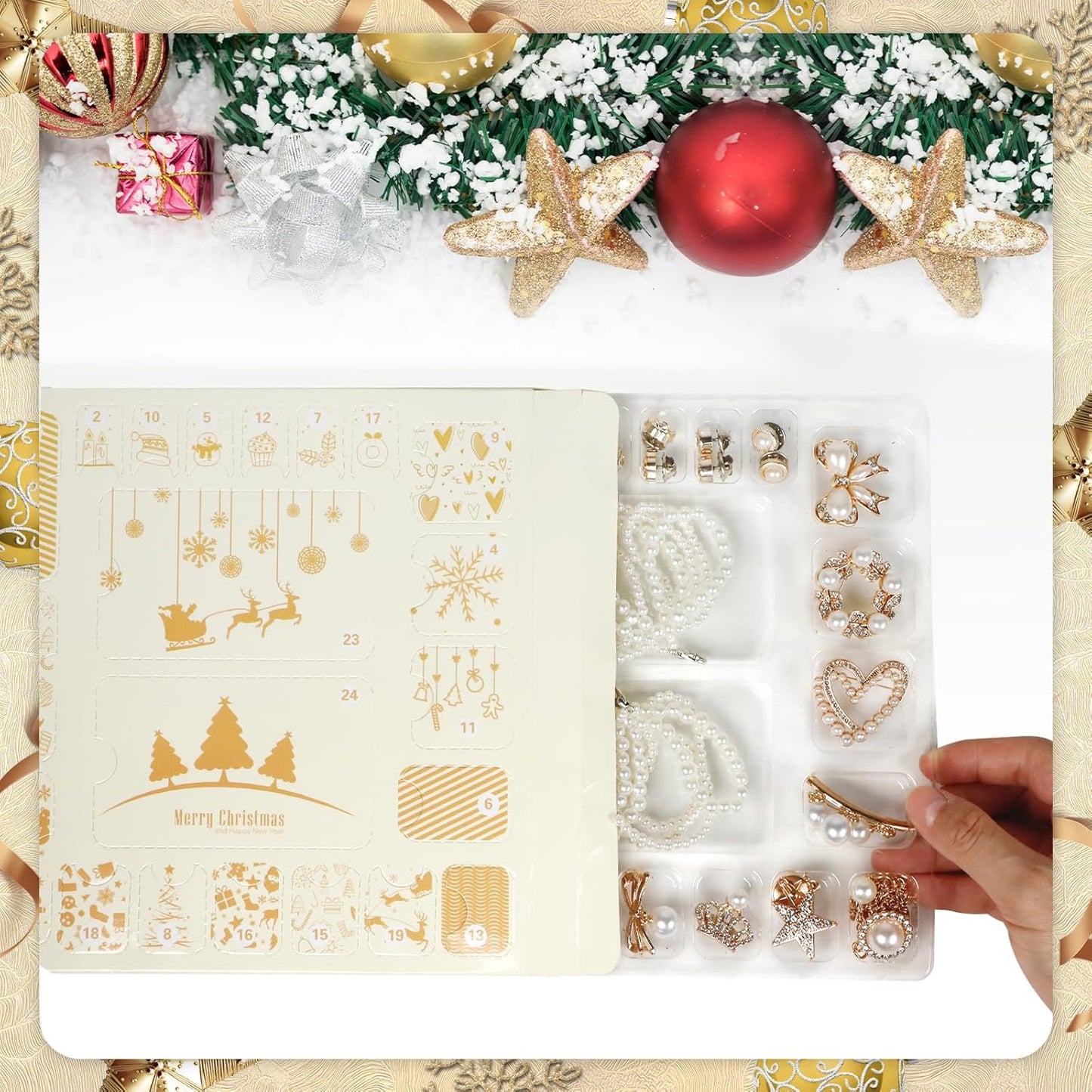 英美直送 Shoe & Socks Charm Jewelry Kit 聖誕倒數日曆 大人款 聖誕快樂特輯 聖誕倒數日曆A 不參與$900免運 滿$900可加$25免運 Christmas Advent Calendars 2025