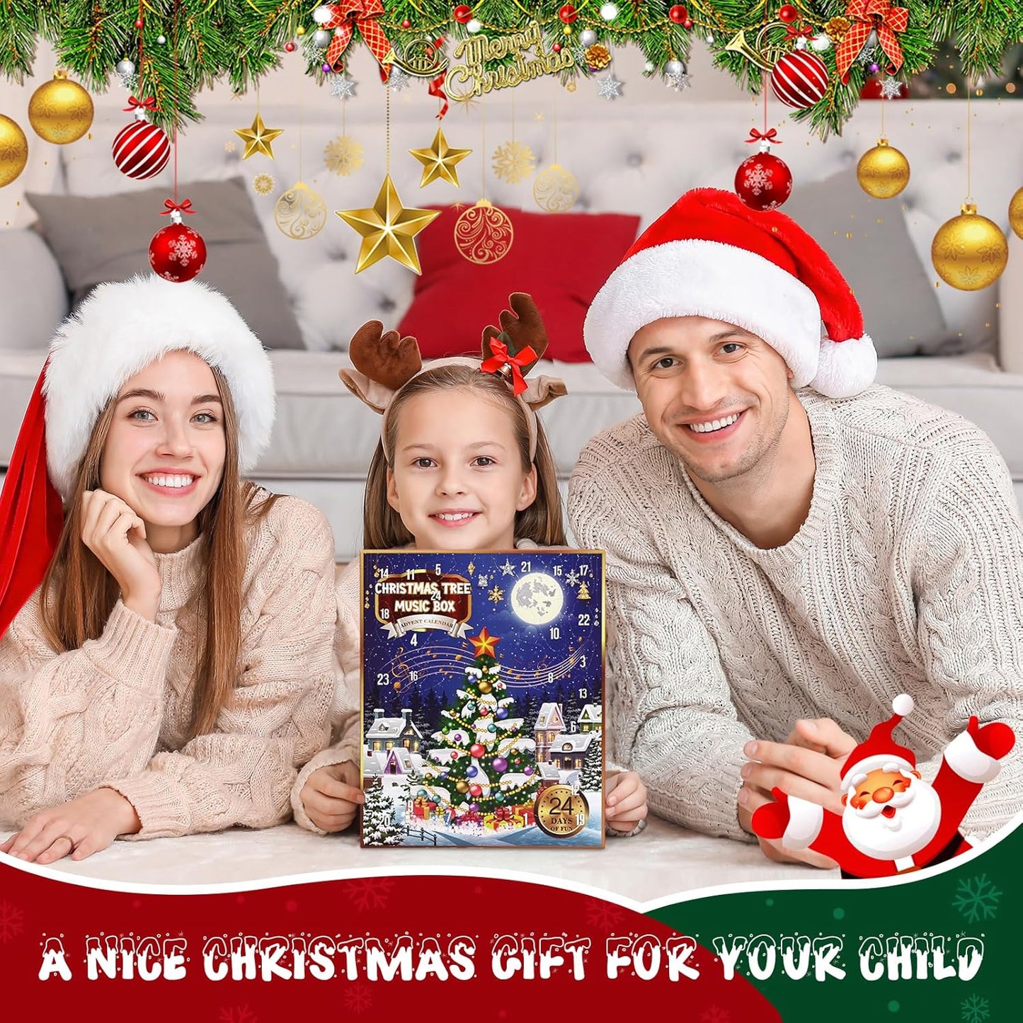 英美直送 Musical Wooden Christmas Tree 聖誕倒數日曆 大人款 聖誕快樂特輯 聖誕倒數日曆A 不參與$900免運 滿$900可加$25免運 Christmas Advent Calendars 2025