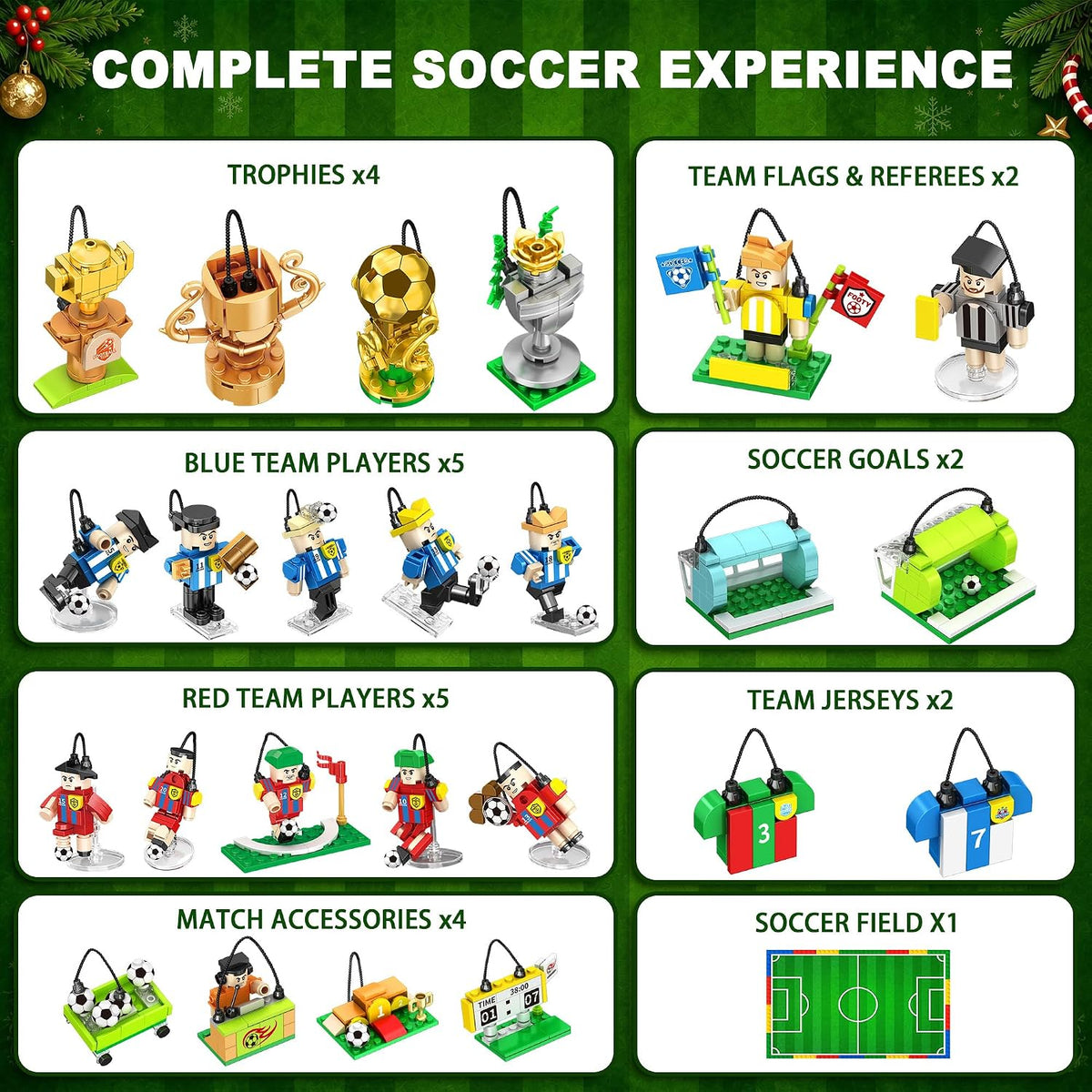 日英美直送 Soccer Building Blocks Advent Calendar 聖誕倒數日曆 大人款/兒童款 聖誕快樂特輯 不參與$900免運 滿$900可加$25免運到順豐站/智能櫃 Christmas Advent Calendars 2026