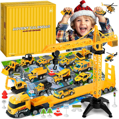 英美直送 Engineering Vehicles Alloy Different Car Set聖誕倒數日曆 兒童款 聖誕快樂特輯 聖誕倒數日曆A 不參與$900免運 滿$900可加$25免運 Christmas Advent Calendars 2025
