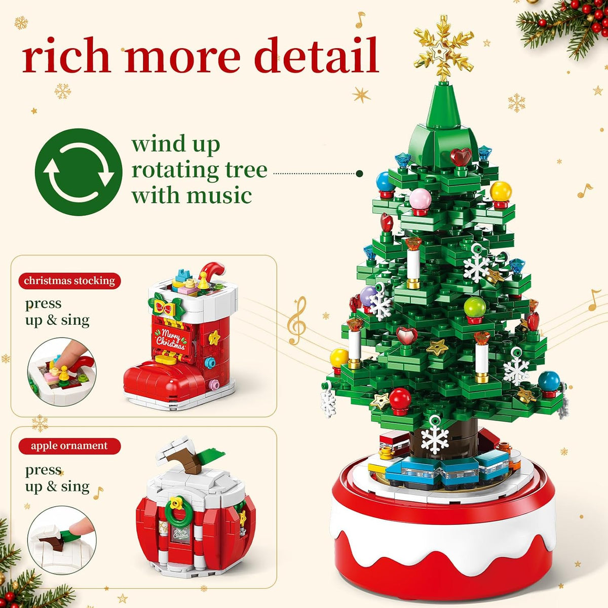 日英美直送 LED and Music Christmas Tree Building Blocks Advent Calendar 聖誕倒數日曆 大人款/兒童款 聖誕快樂特輯 不參與$900免運 滿$900可加$25免運到順豐站/智能櫃 Christmas Advent Calendars 2026