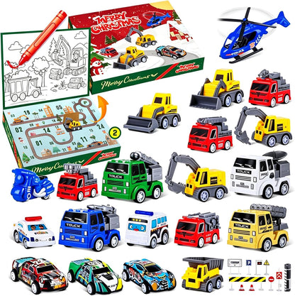 日英美直送 Racing Cars Truck Engineering Vehicles Advent Calendar 聖誕倒數日曆 兒童款 聖誕快樂特輯 不參與$900免運 滿$900可加$25免運到順豐站/智能櫃 Christmas Advent Calendars 2026