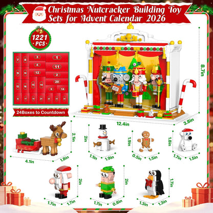 日英美直送 Christmas Nutcrackers Building Set Advent Calendar 聖誕倒數日曆 大人款/兒童款 聖誕快樂特輯 不參與$900免運 滿$900可加$25免運到順豐站/智能櫃 Christmas Advent Calendars 2026