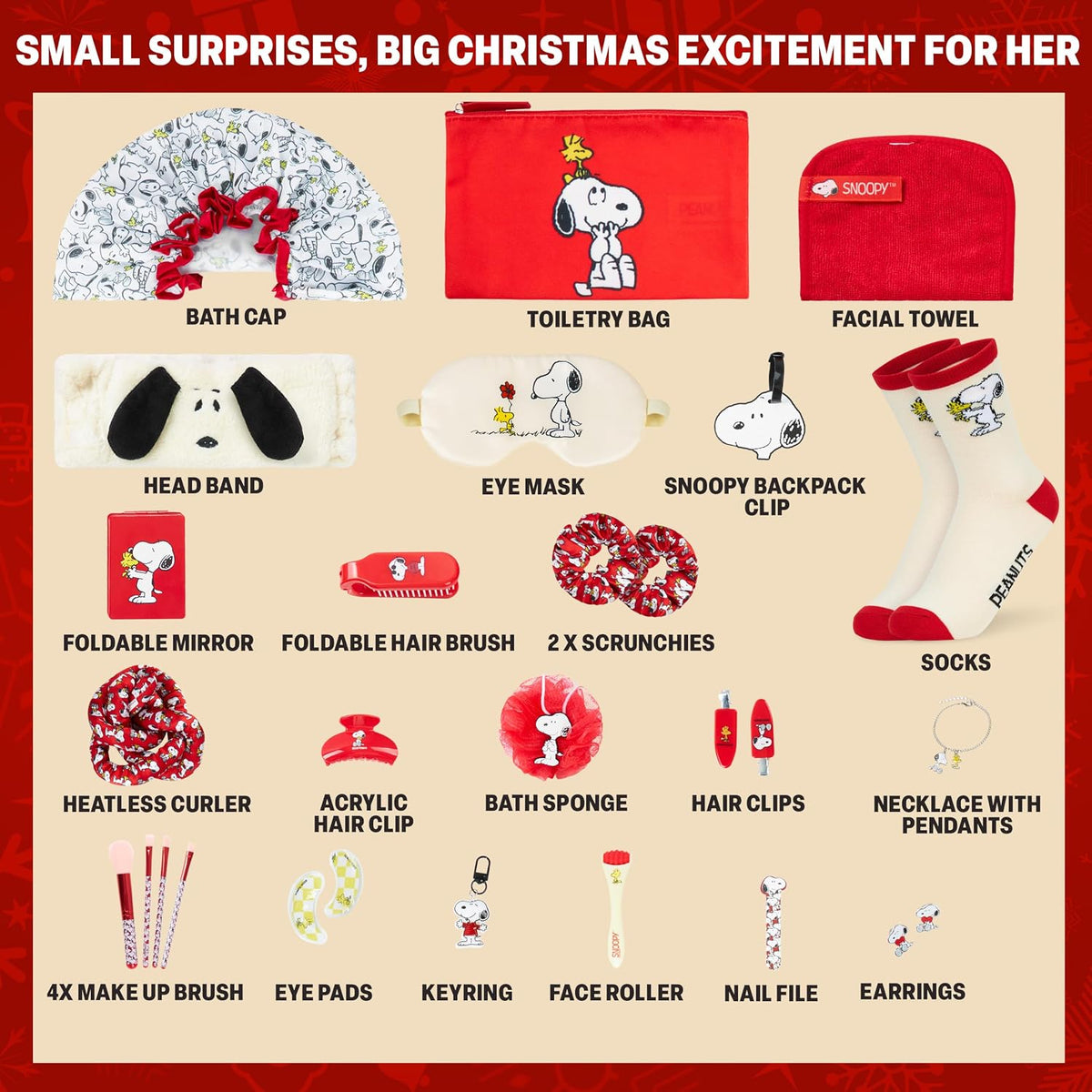 日英美直送 Get Trend Peanuts Snoopy Beauty Advent Calendar 聖誕倒數日曆 大人款/兒童款 聖誕快樂特輯 不參與$900免運 滿$900可加$25免運到順豐站/智能櫃 Christmas Advent Calendars 2026