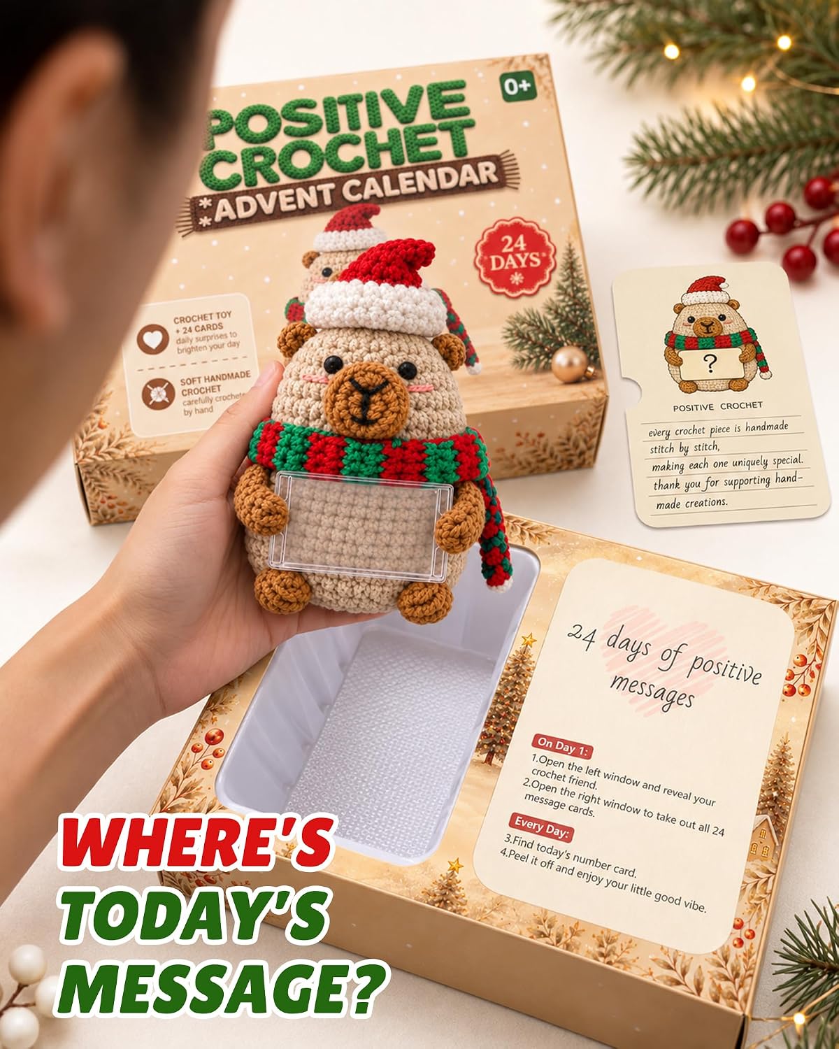 日英美直送 Crochet with 24 Affirmation Cards Advent Calendar 聖誕倒數日曆 大人款/兒童款 聖誕快樂特輯 不參與$900免運 滿$900可加$25免運到順豐站/智能櫃 Christmas Advent Calendars 2026