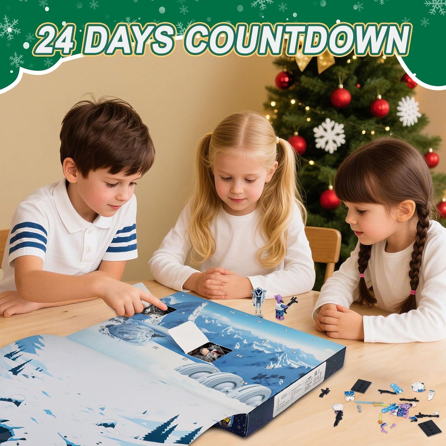 英美直送 Toy Figures Building Blocks Surprise 聖誕倒數日曆 兒童款 聖誕快樂特輯 聖誕倒數日曆A 不參與$900免運 滿$900可加$25免運 Christmas Advent Calendars 2025