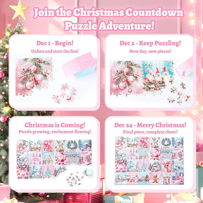 英美直送 Jigsaw Puzzles Pink Xmas 聖誕倒數日曆 大人款/兒童款 聖誕快樂特輯 聖誕倒數日曆A 不參與$900免運 滿$900可加$25免運 Christmas Advent Calendars 2025
