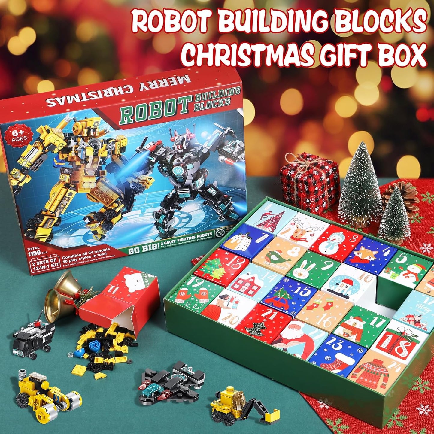 英美直送 STEM Robot Building Blocks 聖誕倒數日曆 兒童款 聖誕快樂特輯 聖誕倒數日曆A 不參與$900免運 滿$900可加$25免運 Christmas Advent Calendars 2025