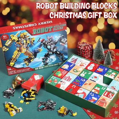 英美直送 STEM Robot Building Blocks 聖誕倒數日曆 兒童款 聖誕快樂特輯 聖誕倒數日曆A 不參與$900免運 滿$900可加$25免運 Christmas Advent Calendars 2025