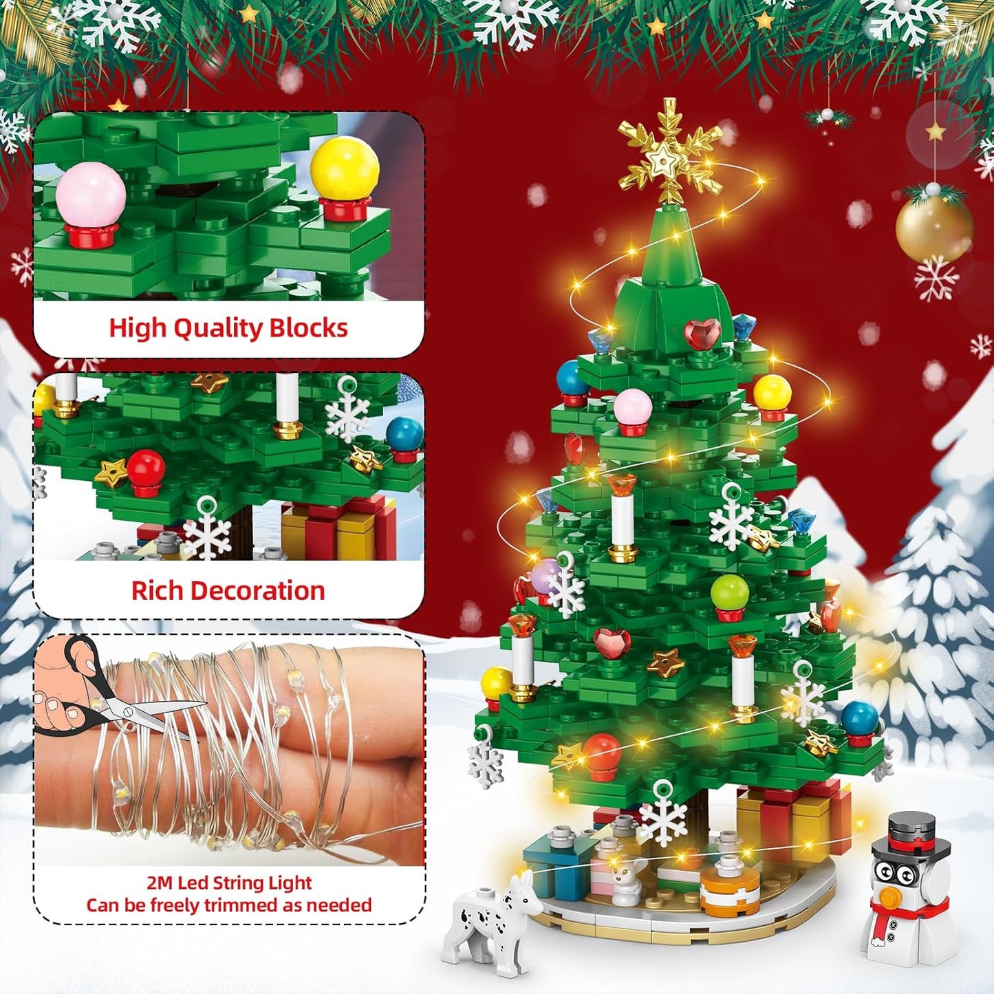 英美直送 LED Christmas Tree Building Blocks 聖誕倒數日曆 大人款/兒童款 聖誕快樂特輯 聖誕倒數日曆A 不參與$900免運 滿$900可加$25免運 Christmas Advent Calendars 2025