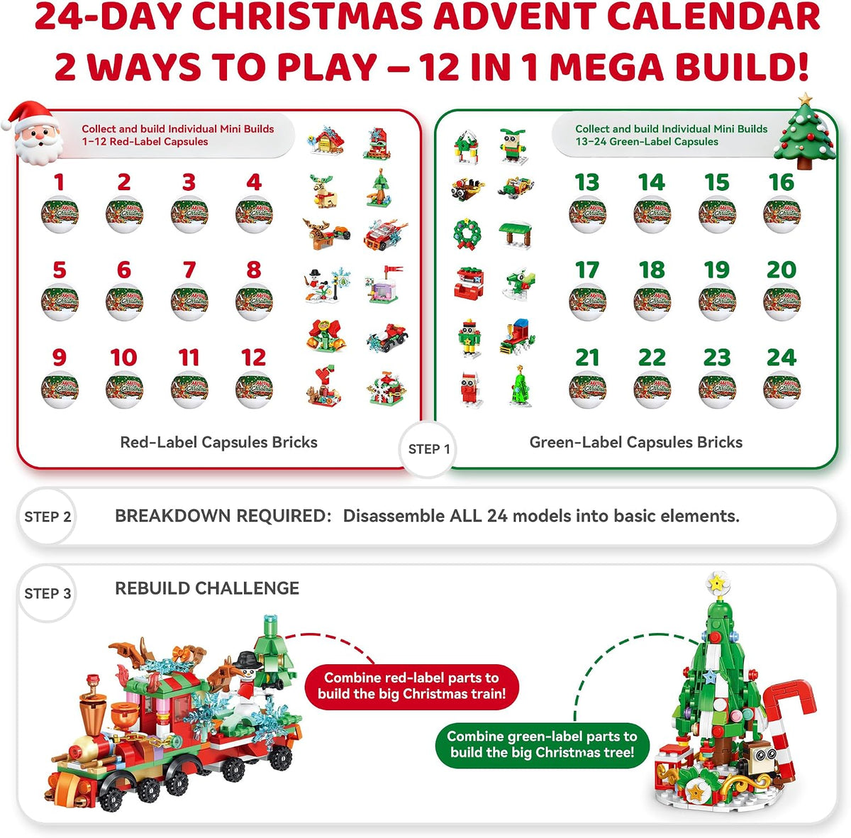 日英美直送 Capsule Vending Machine with Building Block Advent Calendar 聖誕倒數日曆 大人款/兒童款 聖誕快樂特輯 不參與$900免運 滿$900可加$25免運到順豐站/智能櫃 Christmas Advent Calendars 2026