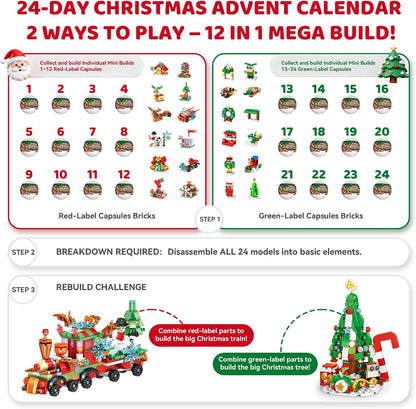 日英美直送 Capsule Vending Machine with Building Block Advent Calendar 聖誕倒數日曆 大人款/兒童款 聖誕快樂特輯 不參與$900免運 滿$900可加$25免運到順豐站/智能櫃 Christmas Advent Calendars 2026