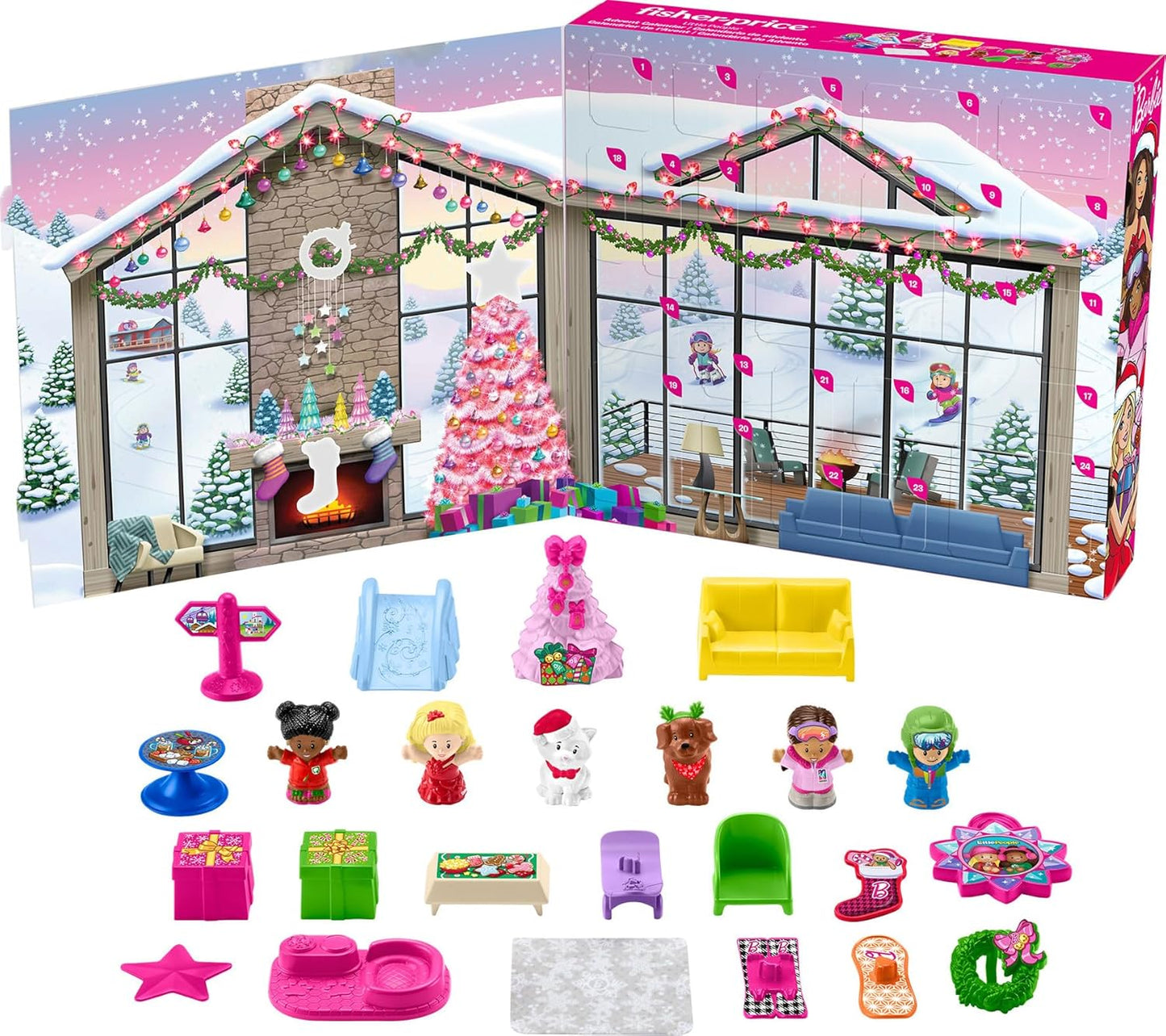 英美直送 Fisher-Price Little People Barbie Toddler Toy 聖誕倒數日曆 兒童款 聖誕快樂特輯 聖誕倒數日曆A 不參與$900免運 滿$900可加$25免運 Christmas Advent Calendars 2025