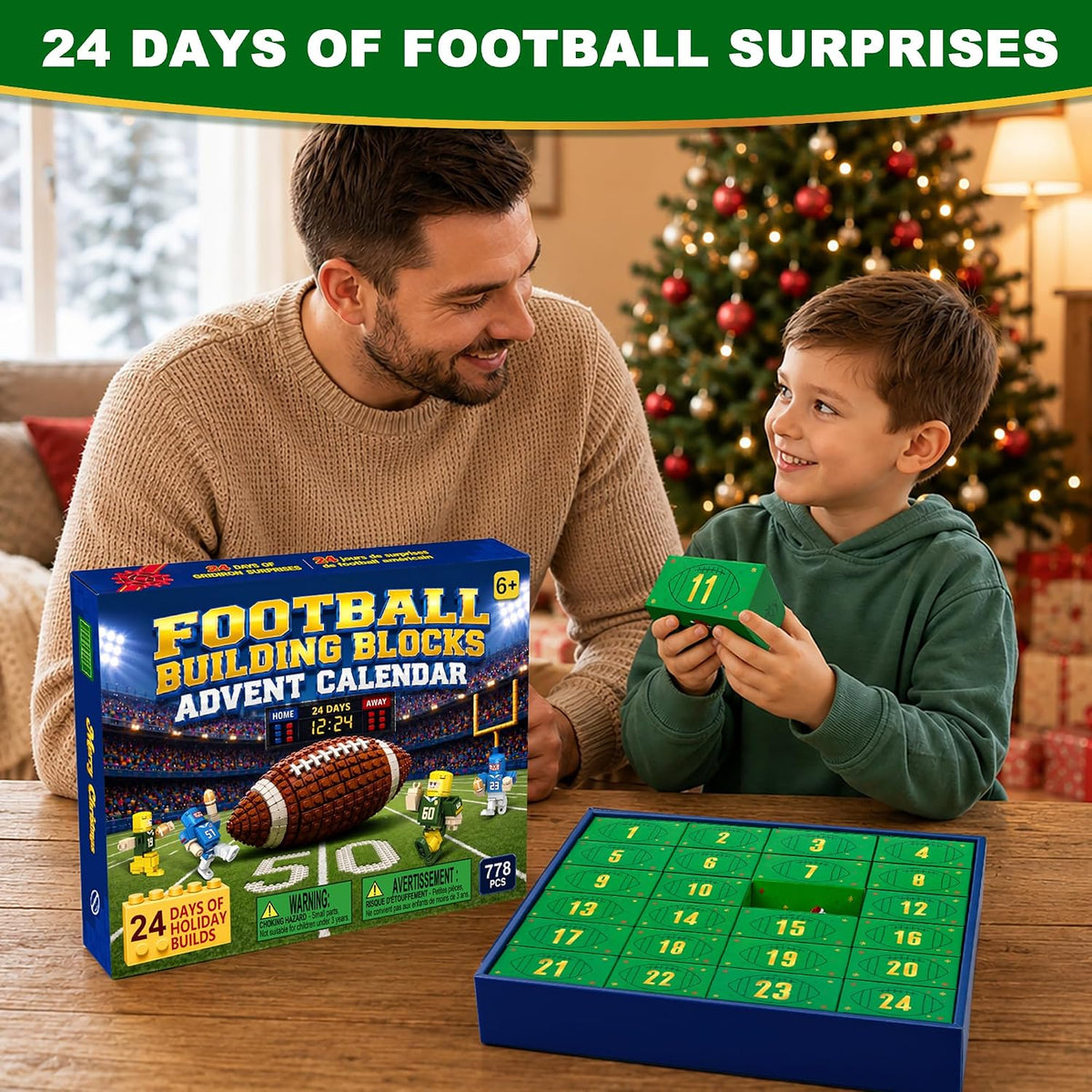 日英美直送 Football  Building Blocks Advent Calendar 聖誕倒數日曆 大人款/兒童款 聖誕快樂特輯 不參與$900免運 滿$900可加$25免運到順豐站/智能櫃 Christmas Advent Calendars 2026