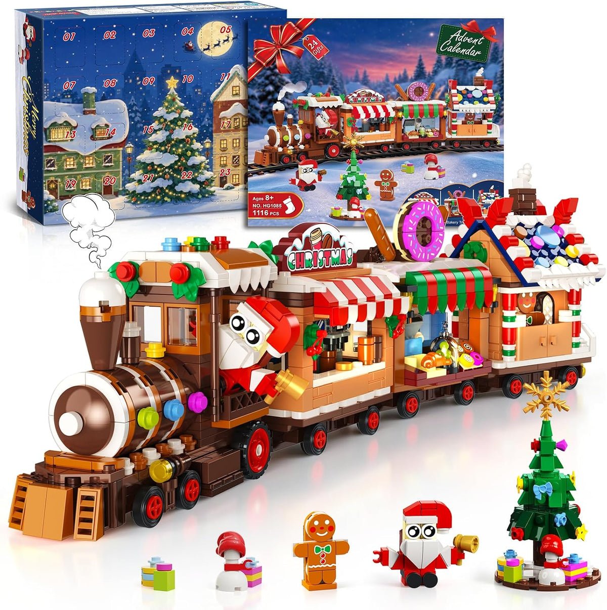日英美直送 LED Gingerbread Train Building Toy Advent Calendar 聖誕倒數日曆 大人款/兒童款 聖誕快樂特輯 不參與$900免運 滿$900可加$25免運到順豐站/智能櫃 Christmas Advent Calendars 2026