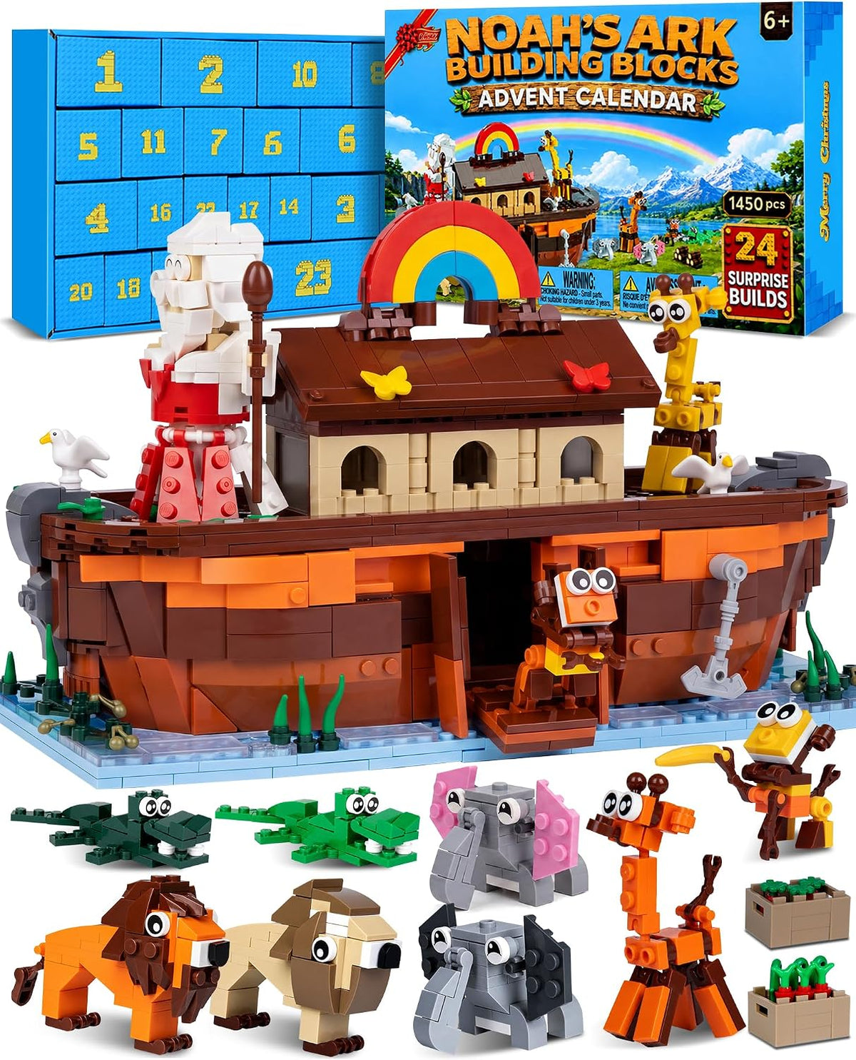 日英美直送 Noah's Ark Building Blocks Set Advent Calendar 聖誕倒數日曆 兒童款 聖誕快樂特輯 不參與$900免運 滿$900可加$25免運到順豐站/智能櫃 Christmas Advent Calendars 2026