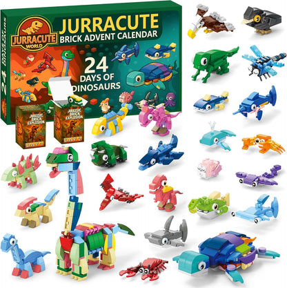英美直送 Dinosaur Toy Kit Building Blocks 聖誕倒數日曆 兒童款 聖誕快樂特輯 聖誕倒數日曆A 不參與$900免運 滿$900可加$25免運 Christmas Advent Calendars 2025