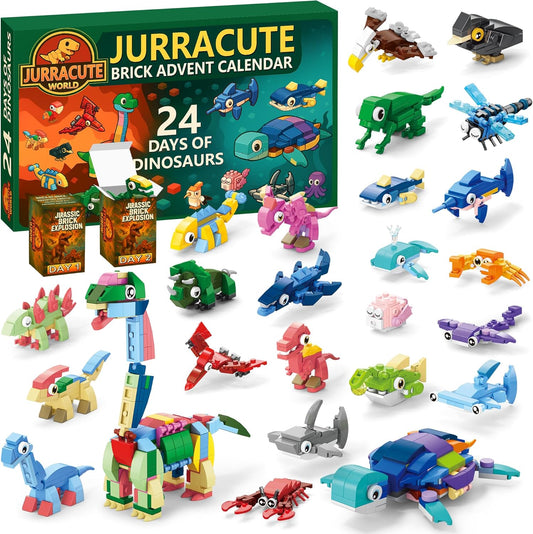 英美直送 Dinosaur Toy Kit Building Blocks 聖誕倒數日曆 兒童款 聖誕快樂特輯 聖誕倒數日曆A 不參與$900免運 滿$900可加$25免運 Christmas Advent Calendars 2025