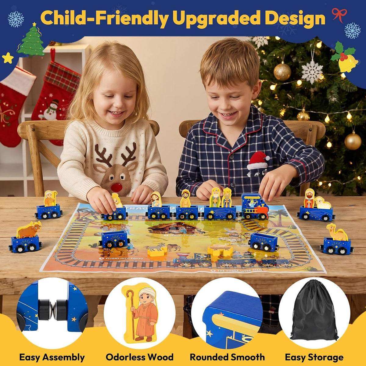 日英美直送 Wooden Nativity Train Advent Calendar 聖誕倒數日曆 兒童款 聖誕快樂特輯 不參與$900免運 滿$900可加$25免運到順豐站/智能櫃 Christmas Advent Calendars 2026