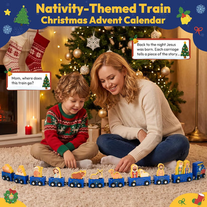 日英美直送 Wooden Nativity Train Advent Calendar 聖誕倒數日曆 兒童款 聖誕快樂特輯 不參與$900免運 滿$900可加$25免運到順豐站/智能櫃 Christmas Advent Calendars 2026