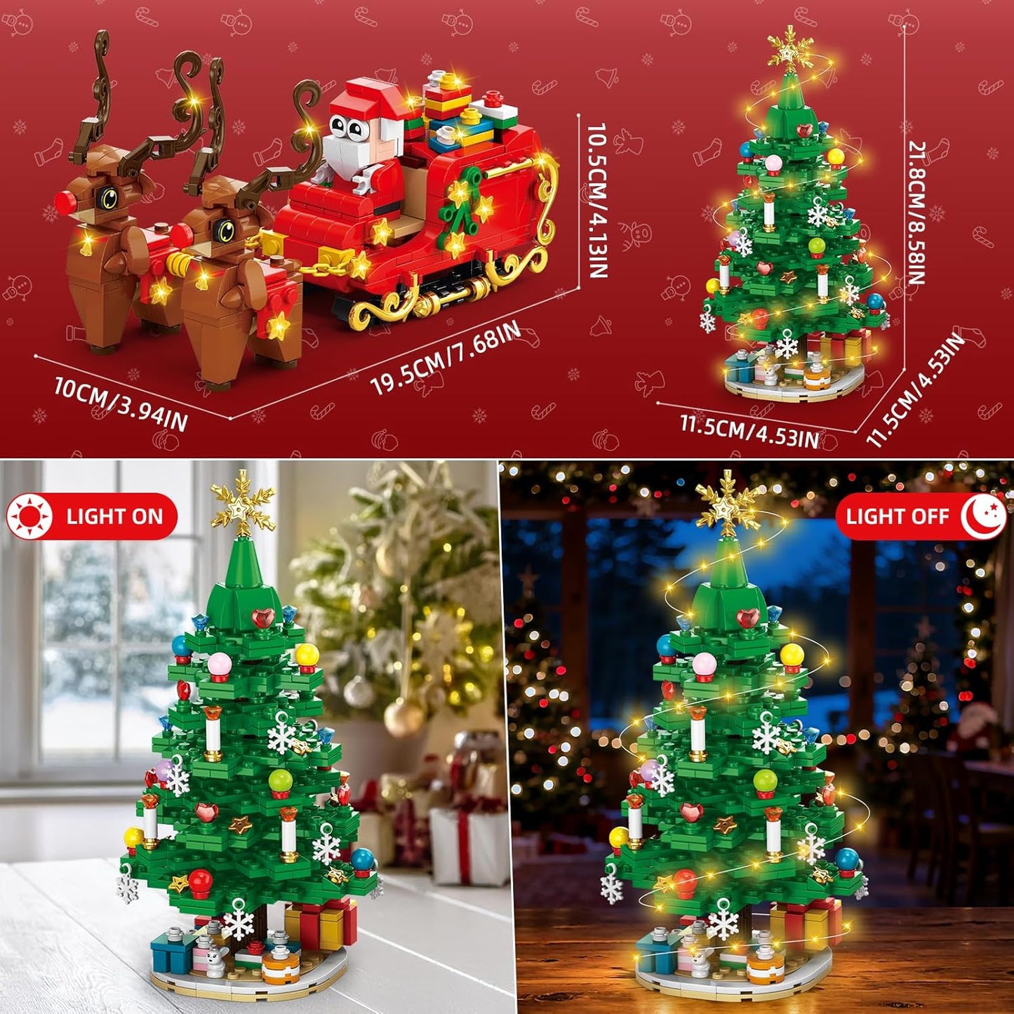 英美直送 LED Christmas Tree Building Blocks 聖誕倒數日曆 大人款/兒童款 聖誕快樂特輯 聖誕倒數日曆A 不參與$900免運 滿$900可加$25免運 Christmas Advent Calendars 2025