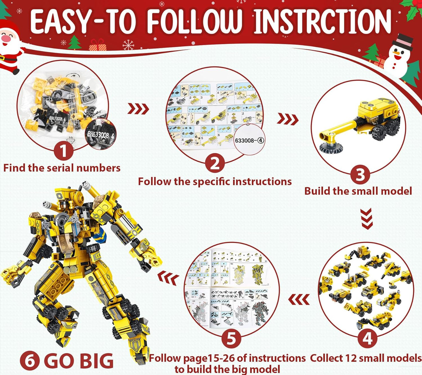 英美直送 STEM Robot Building Blocks 聖誕倒數日曆 兒童款 聖誕快樂特輯 聖誕倒數日曆A 不參與$900免運 滿$900可加$25免運 Christmas Advent Calendars 2025
