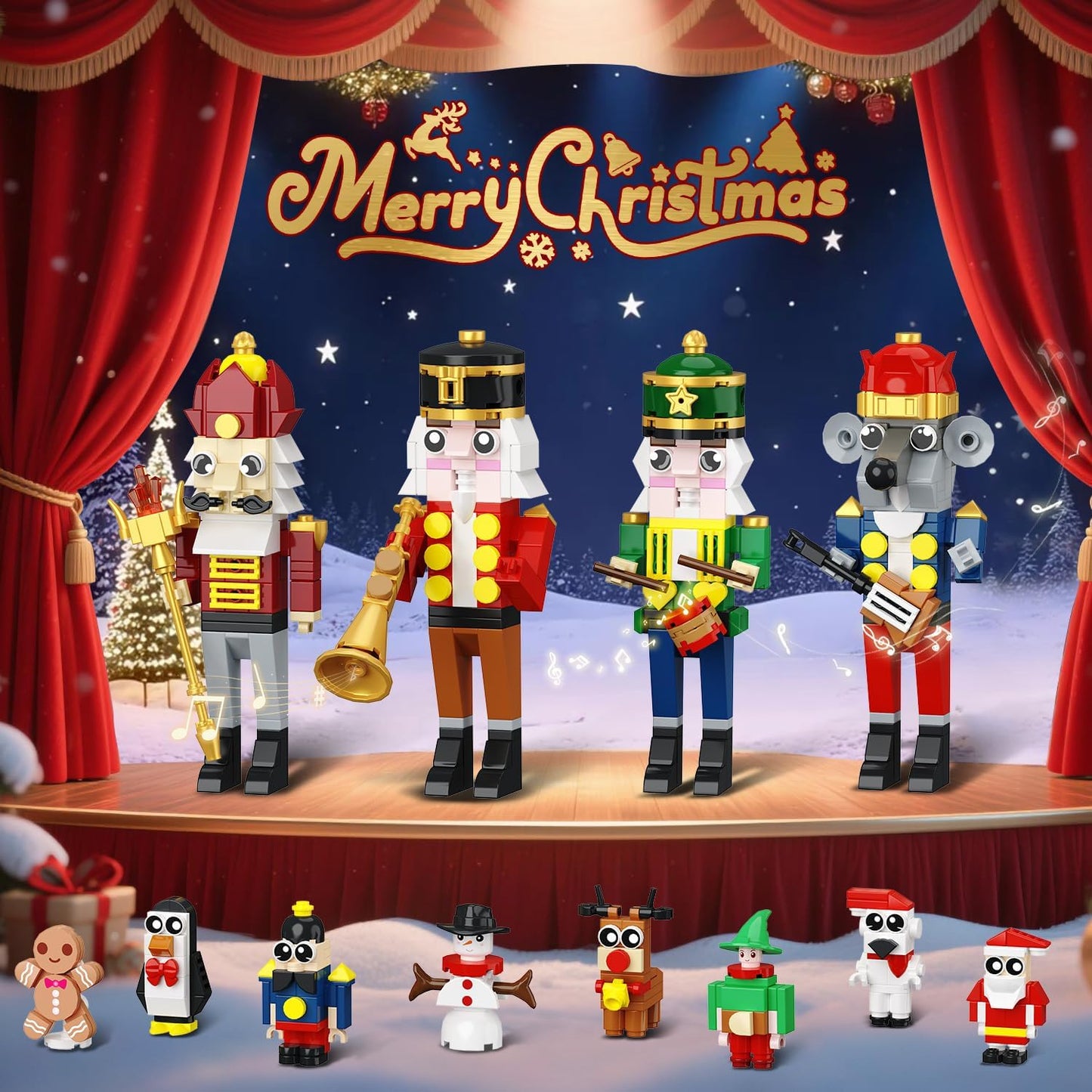 英美直送 LED Nutcracker Theater 聖誕倒數日曆 大人款/兒童款 聖誕快樂特輯 聖誕倒數日曆A 不參與$900免運 滿$900可加$25免運 Christmas Advent Calendars 2025