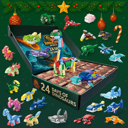 英美直送 Dinosaur Toy Kit Building Blocks 聖誕倒數日曆 兒童款 聖誕快樂特輯 聖誕倒數日曆A 不參與$900免運 滿$900可加$25免運 Christmas Advent Calendars 2025