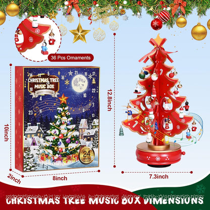 英美直送 Musical Wooden Christmas Tree 聖誕倒數日曆 大人款 聖誕快樂特輯 聖誕倒數日曆A 不參與$900免運 滿$900可加$25免運 Christmas Advent Calendars 2025