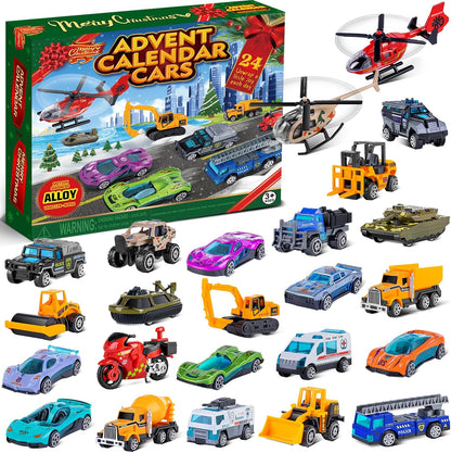 英美直送 24 Days Alloy Cars 聖誕倒數日曆 兒童款 聖誕快樂特輯 聖誕倒數日曆A 不參與$900免運 滿$900可加$25免運 Christmas Advent Calendars 2025