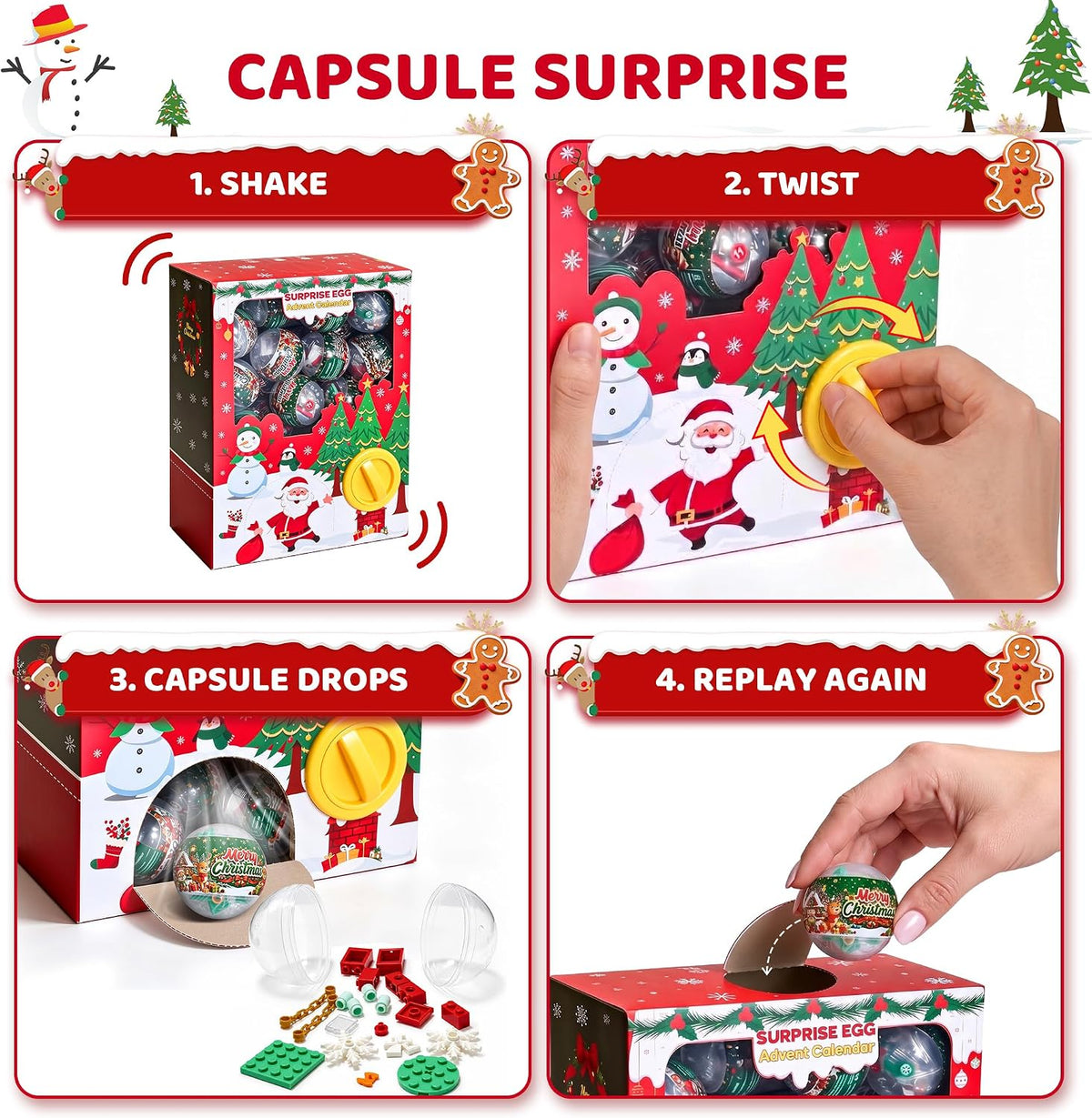 日英美直送 Capsule Vending Machine with Building Block Advent Calendar 聖誕倒數日曆 大人款/兒童款 聖誕快樂特輯 不參與$900免運 滿$900可加$25免運到順豐站/智能櫃 Christmas Advent Calendars 2026
