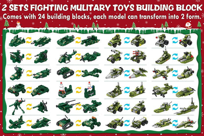 英美直送 STEM Military Toys Building Blocks 聖誕倒數日曆 兒童款 聖誕快樂特輯 聖誕倒數日曆A 不參與$900免運 滿$900可加$25免運 Christmas Advent Calendars 2025