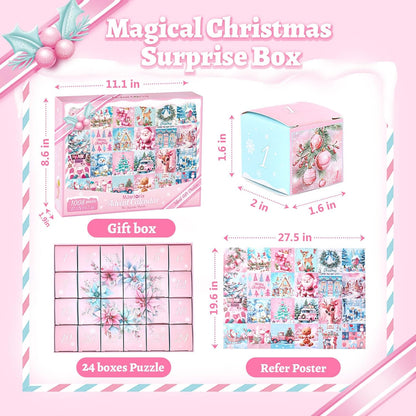 英美直送 Jigsaw Puzzles Pink Xmas 聖誕倒數日曆 大人款/兒童款 聖誕快樂特輯 聖誕倒數日曆A 不參與$900免運 滿$900可加$25免運 Christmas Advent Calendars 2025