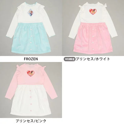日本童裝 BDL x Disney 公主拼接連身裙 100-130cm 女童款 冬季 DRESSES