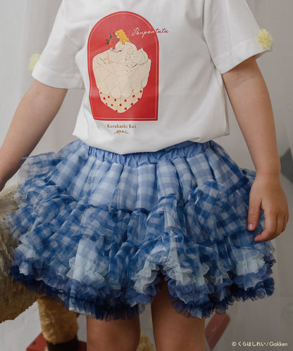 日本童裝 panpantutu 法式格紋藍 tutu裙 70-140cm 女童款 初生嬰兒 夏季 SKIRTS