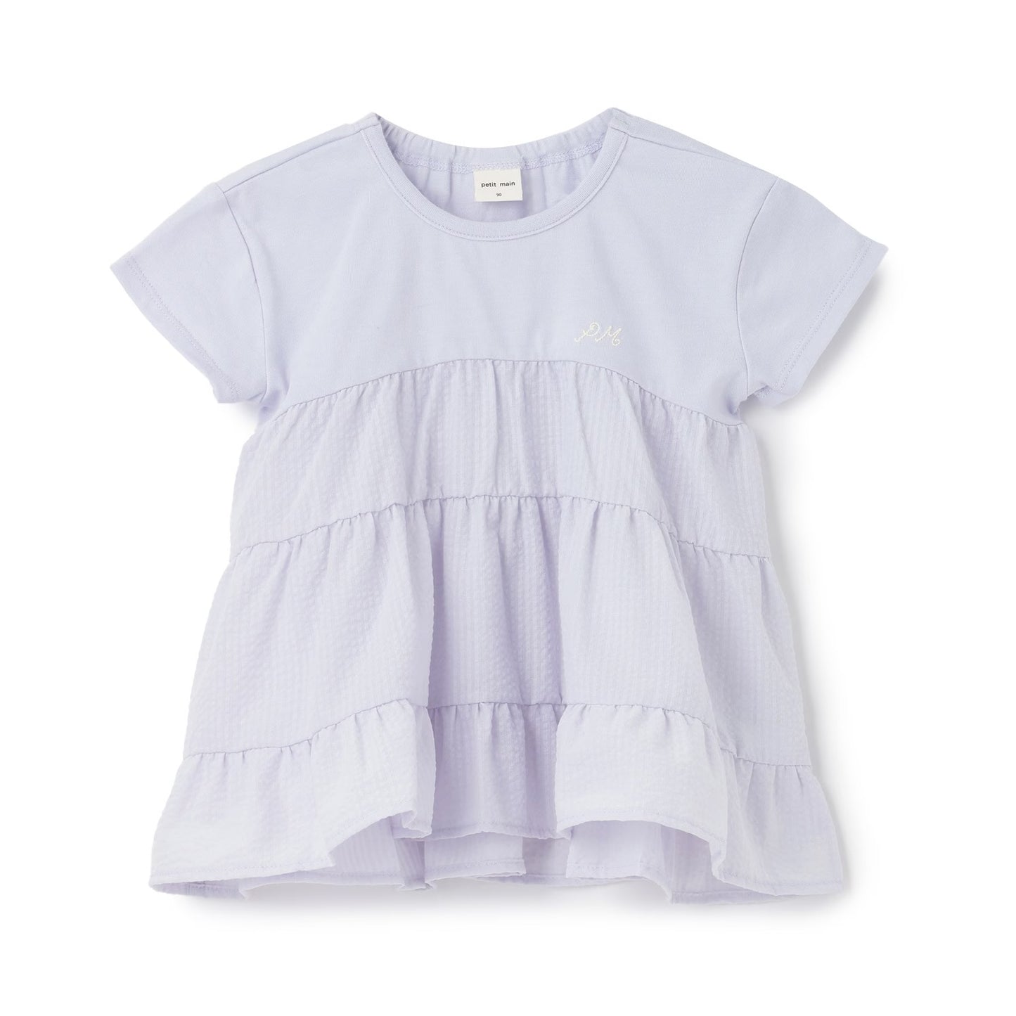 日本童裝 pe#main 拼接上衣 80-130cm 女童款 夏季 TOPS