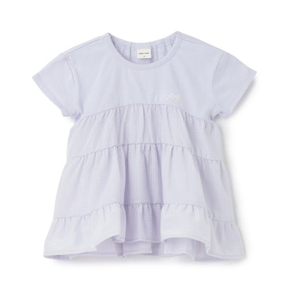 日本童裝 pe#main 拼接上衣 80-130cm 女童款 夏季 TOPS